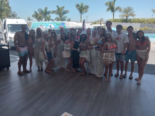 PARTY GROUP ON THE WAY TO THE YACHT DAY ON THE WAY TO THE YACHT DAY